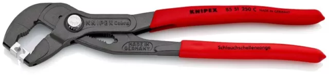 KNIPEX 85 51 250 C Schlauchschellenzange für Click-Schellen mit rutschhemmendem