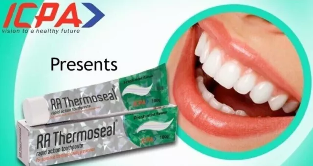 2 x ICPA RA Thermoseal Rapid Action Toothpaste (100gm) Fresh Mint Flavor