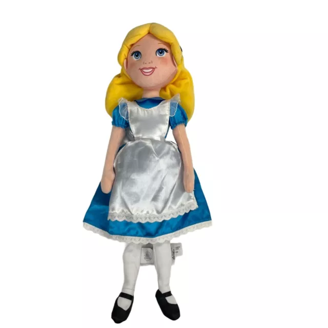 Alice in Wonderland Plush Doll Disney Store 20" Soft Princess Stuffed Toy