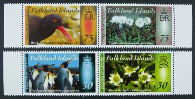 Falklandinseln 2014 Flora Fauna III Pinguine Blumen Vogel Birds Penguins MNH