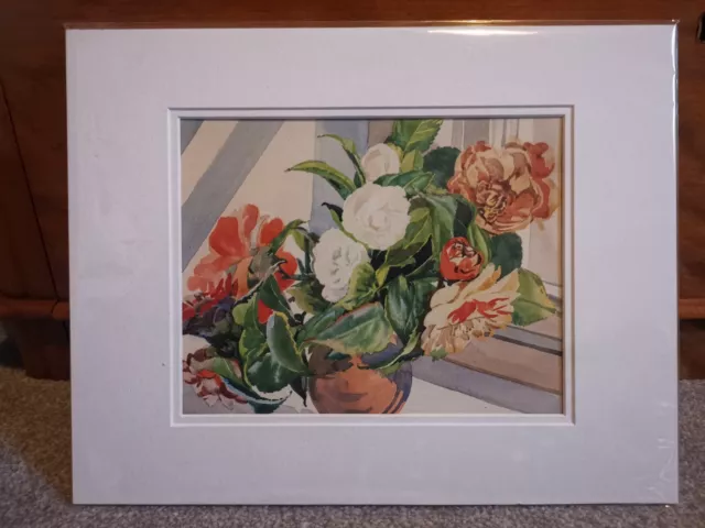 Original Watercolour, 'Still Life of Flowers', Circa 1940's, Ivy. T. Attwell