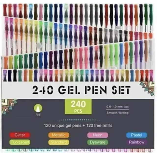 GLITTER GEL PEN Aen Art Set Of 100 Unique Colors Glitter Pens $24.66 -  PicClick
