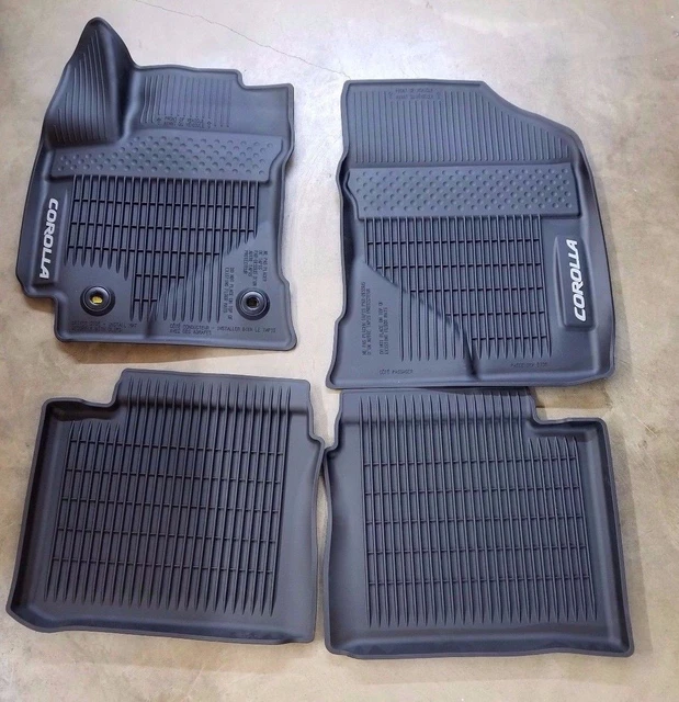 TOYOTA COROLLA 20172019 Black All Weather Rubber Floor Liner Mats Set