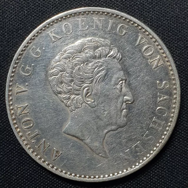 ZEHN EINE FEINE MARK 1831 Anton Koenig Sachsen Silber Münze seltene Variante