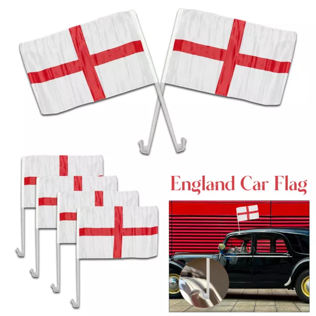 1-20pcs England Auto Flagge Fenster SPORTS Fußball Feier St.George Kreuz UK