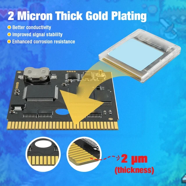 Cartouche Rétro 2250 Jeux En 1 - Compatible Game Boy Color, Avec Micro SD 8 Go