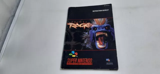 Notice du Jeu Super Nintendo SNES Primal Rage