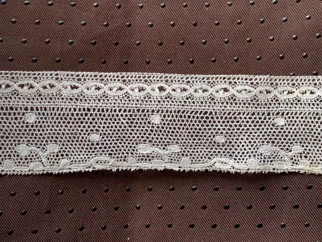 Antique 18th C. French POINT D' ARGENTAN also called point DE FRANCE Needle lace