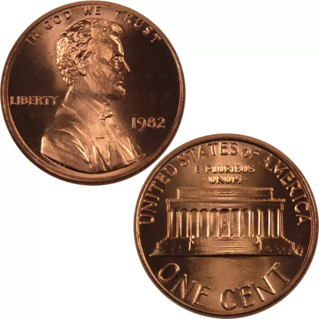 1982 Small Date Lincoln Memorial Cent BU Uncirculated Copper Alloy 3