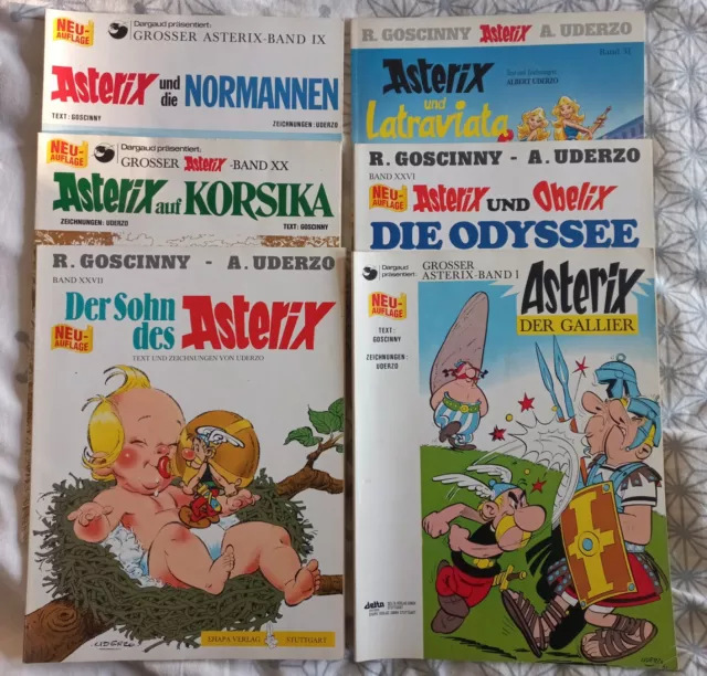 6 Asterix und Obelix Comic Hefte Sammlung u.a. La Traviata, die Odyssee