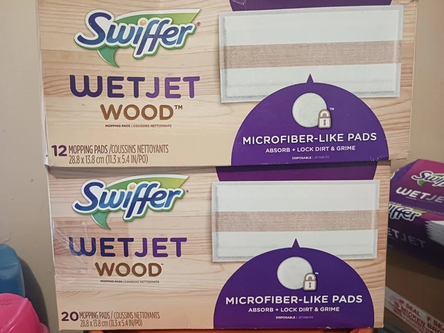 2 boxes Swiffer WetJet Wood Mopping Pads (20-Count) & (12 count)