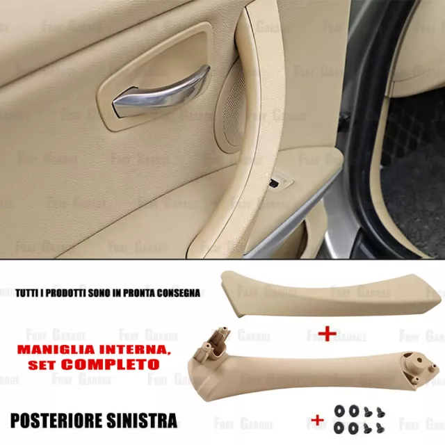 Maniglia Interna Completa POSTERIORE SINISTRA per BMW Serie 3 E90 E91 M3 - BEIGE