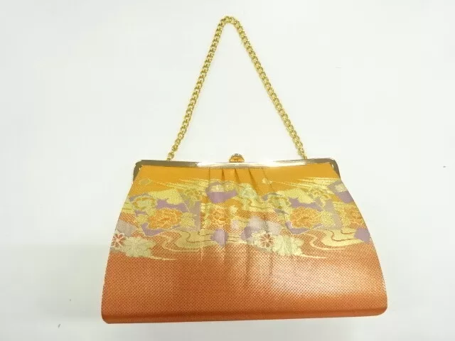 6540304: Japanese Kimono / Vintage Bag / Woven Flower & Shikishi Pattern