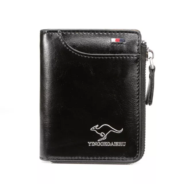 Mens RFID Blocking Leather Wallet Credit Card ID Holder Zipper Purse Waterproof 8