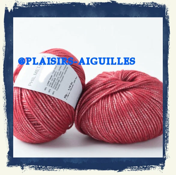 Lot De 2 Pelotes De Laine Phildar Metalico Chamois - Beige - Aiguilles 5 - Neuves