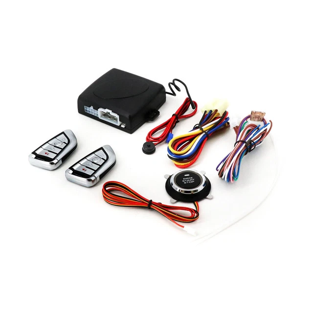 Car Universal Keyless Entry Engine Start Alarm System Button Remote Starter Stop