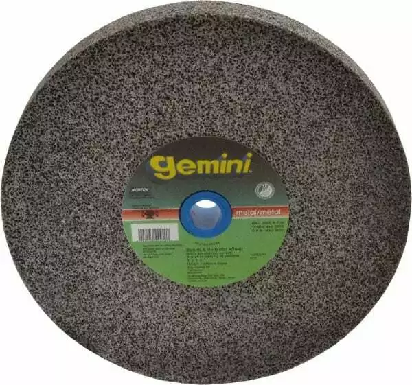 Norton Bench & Pedestal Grinding Wheel, 24 Grit AO, 8" Diam x 1" Hole x 1" Thick