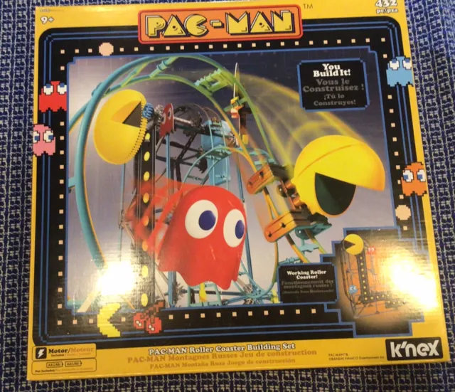 K’nex Pacman Roller Coaster Building Set Pac-man 431 Pc (1 Piece Missing)