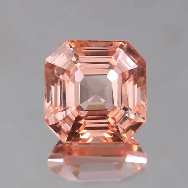 Naturel sans Défaut Ceylan Padparadscha Saphir Libre Asscher Coupe Gemme 14x14MM