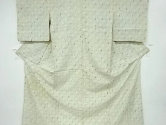 6513993: Japanese Kimono / Antique Hitoe Kimono / Hon-Shiozawa / Woven Diagonal