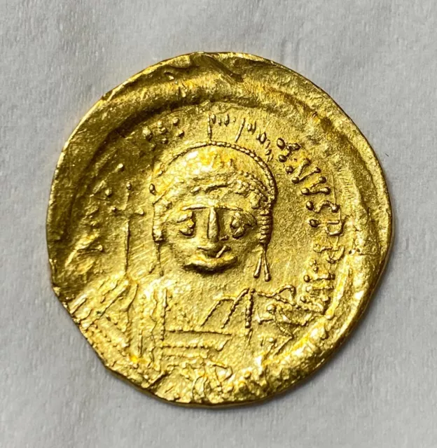 Ancient Byzantine Gold Coin Justinian I. 527-565 A.d. Solidus! Nice Coin!