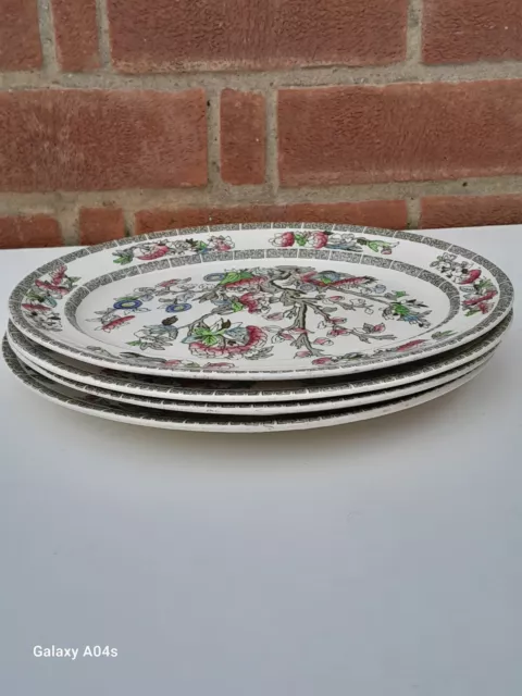 Johnson Bros Indian Tree Oval Serving Platters Vintage Ironstone England x 4