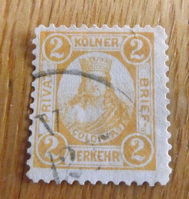 Privatpost / Stadtpost Köln B, Nr. 8 gestempelt