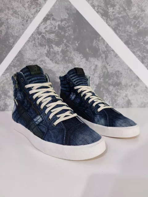 Diesel D-Velows D-String Plus Mens Blue Canvas Lace Up Lifestyle Sneak Size 10 3