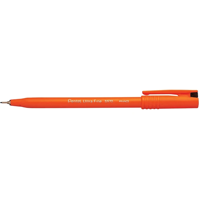 Pentel S570-A - Ultra Fine Pen 06mm Line Black S570-A - (PK12 - View #2