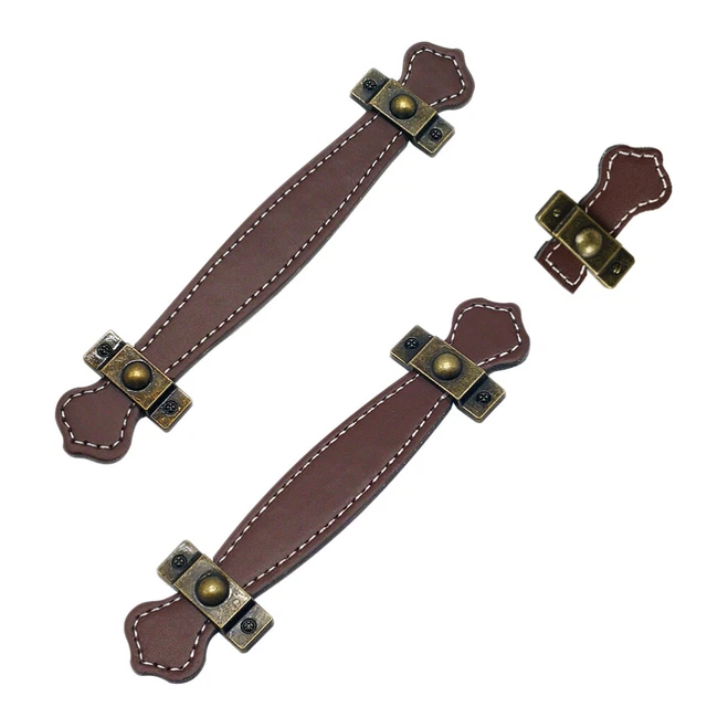 3 Pcs Drawer Pulls Leather Furniture Handle Cupboard Handles Cabinets Dresser