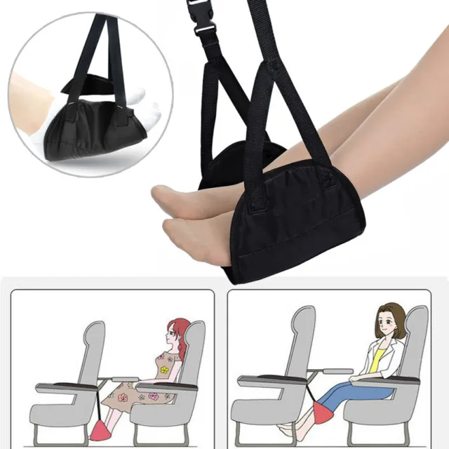 Comfy Hanger Travel Airplane Footrest Hammock Foot Made with Premium Memory Foam