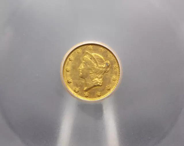 1851 "O" $1 Liberty Head GOLD One Dollar *TYPE 1* $1 ICG AU50 Details #401 ECC&C