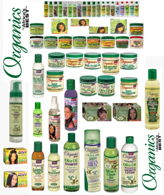 Africa's Best Olive Oil Hair Care Products By Organic's(Full Range)-Fast Uk Post