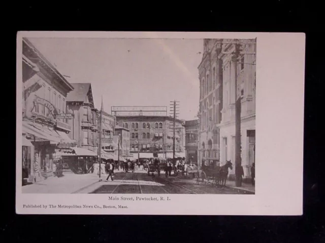 c.1905 Store Main St. Pawtucket RI post card