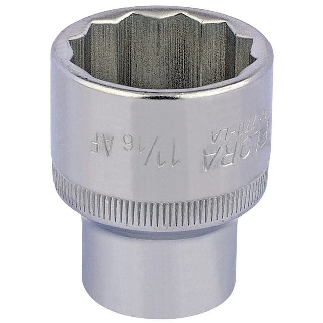 Enchufe bihexágono Draper 24484 1.1/16AF 1/2 unidad cuadrada Elora
