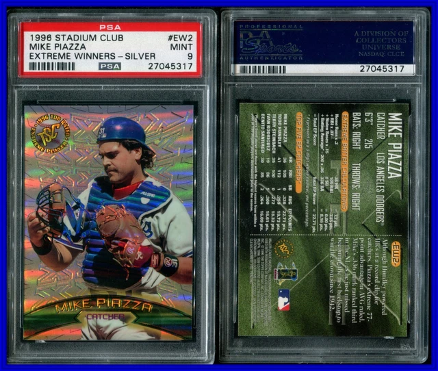 PSA 9 1996 Stadium Club Extreme Winners Silver #EW2 Mike Piazza POP11