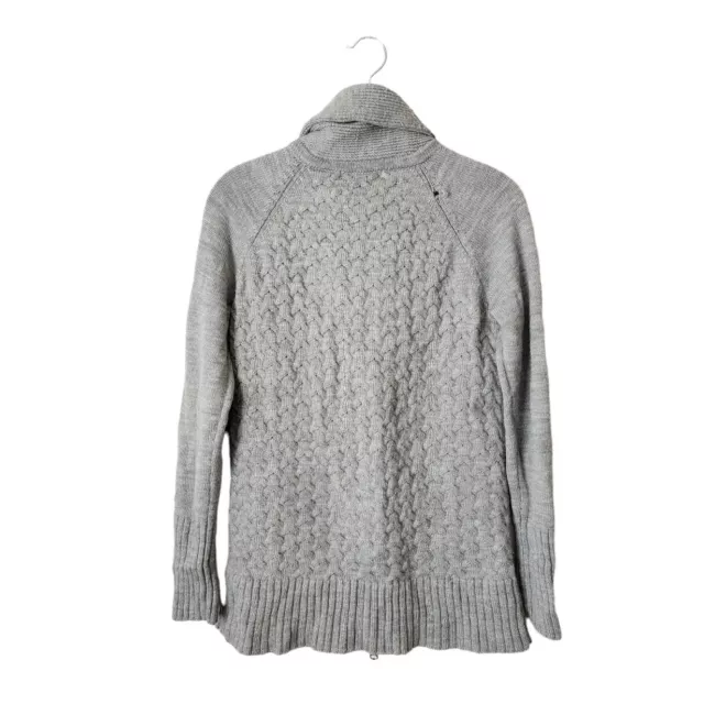 SMARTWOOL Hesperus Full Zip Cardigan Sweater 100% Merino Wool in grey Small 2