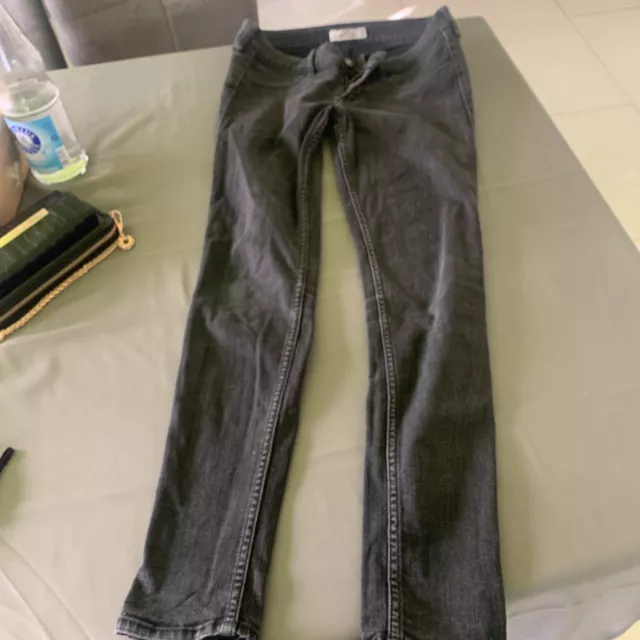 Hollister Damenjeans Skinny Jeans Grau  W27 L29 Bundweite 36 Cm Länge 69cm