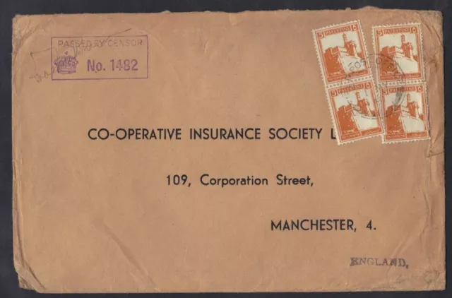 Palestine-Uk 1940 Field Post Office Cover "120" With British Passed Censor
