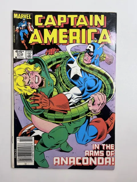 Captain America #310 (1985) 1st team app. Serpent Society in 6.5 Fine+