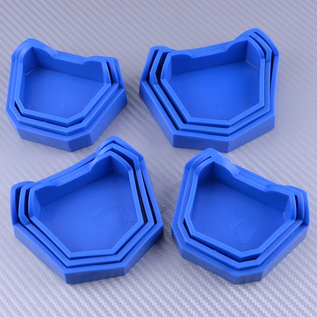 12pc/Set Dental Lab Plaster Model Former Base Mold Mould Blue Color with Notches