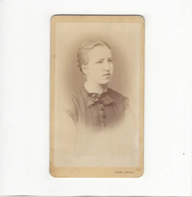 Carl Kroh CDV Foto Damenportrait - Wien 1870er