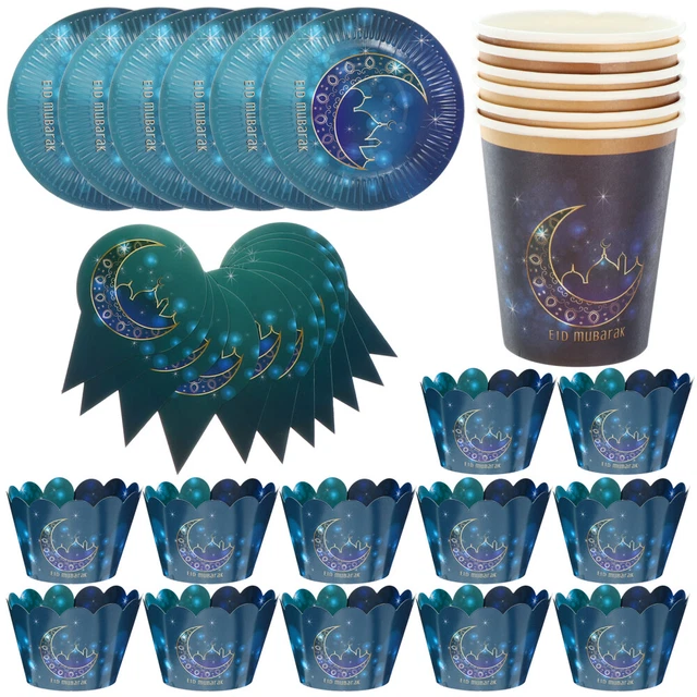 1 juego de 32 piezas Cupcake Wrapper Toppers Ramadan Party Supplies pastel Toppers