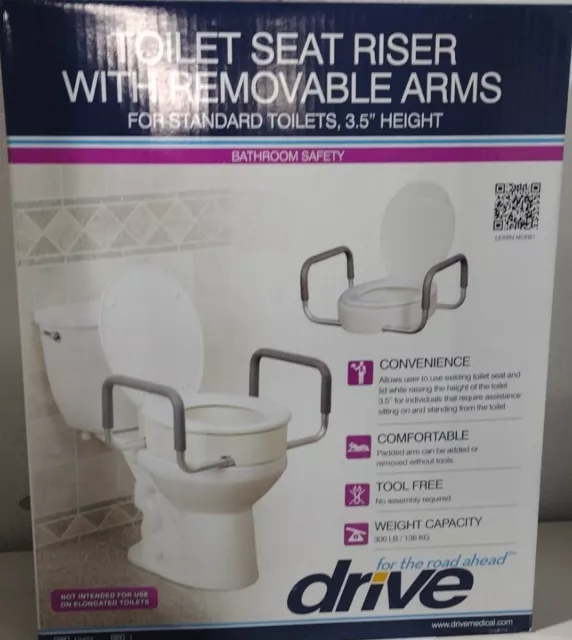 Drive Medical Premium Seat Riser with Removable Arms Standard Seat 12402 2