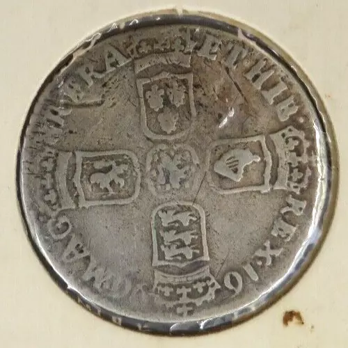 1696 Great Britain Sixpence Silver Coin William III