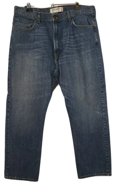 Levi's 505 Regular Fit Jeans 40X 30 Straight Leg Med Wash Men's Denim Cotton