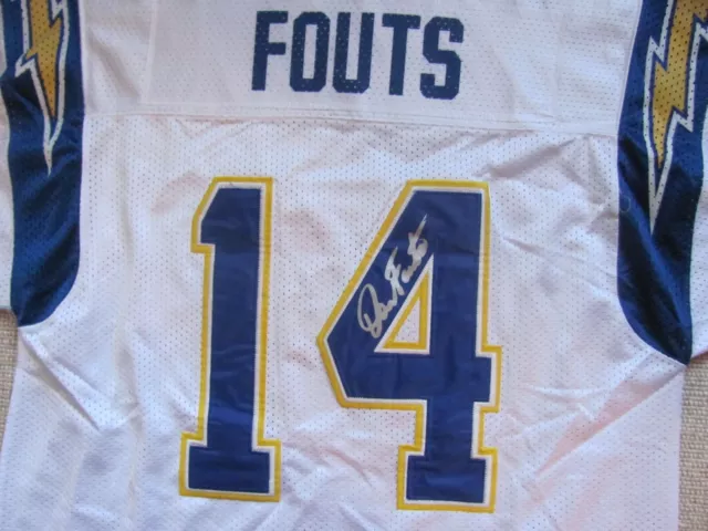DAN FOUTS Signed Mitchell & Ness San Diego Chargers Jersey