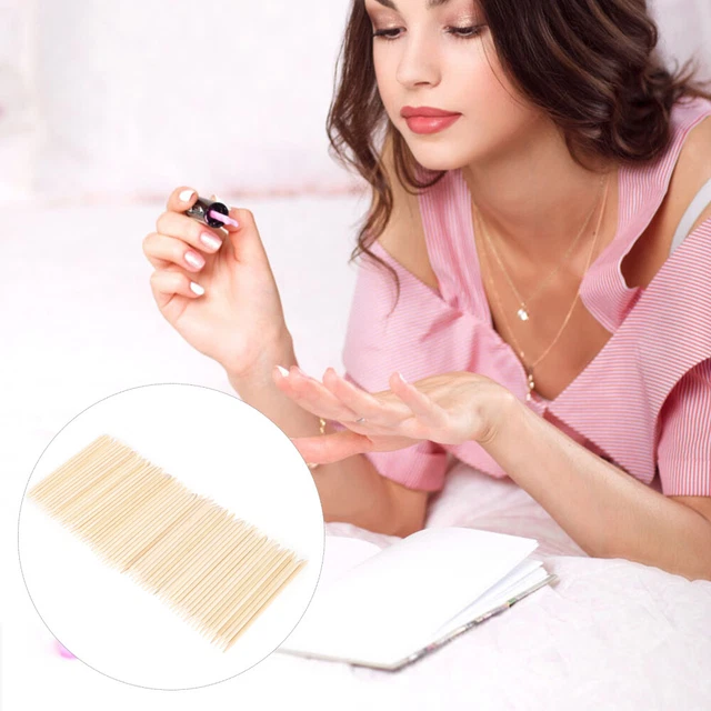 200 Pcs Maniküre-Zubehör Holznagelstöcke Nagelwerkzeuge Aus Hölzern Mini