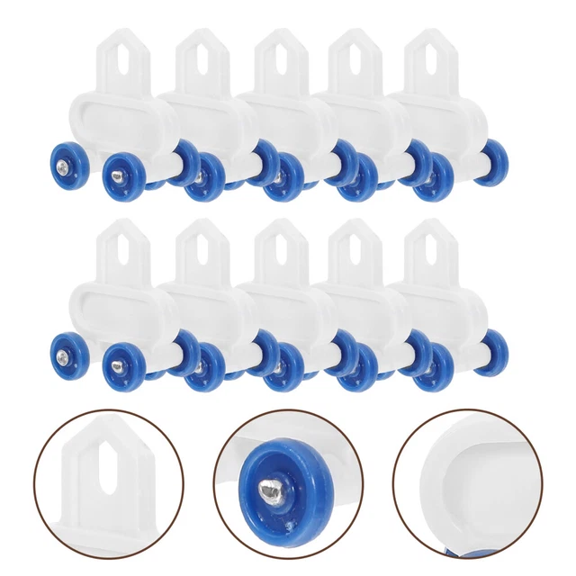 100 Ganci Per Tende Scorrevoli - Plastica Bianca, Compatibili Con Guide Standard - Foto 9