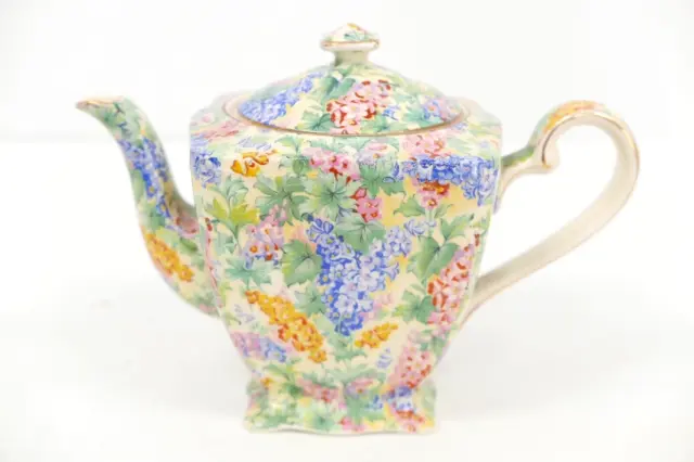 Vintage Royal Winton Grimwades Chintz England SOMERSET Square Tea Pot